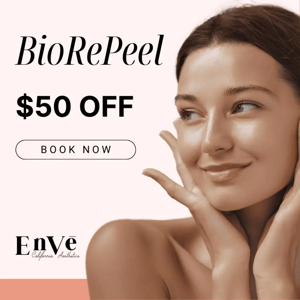 BioRe Peel promo at Enve California Aesthetics