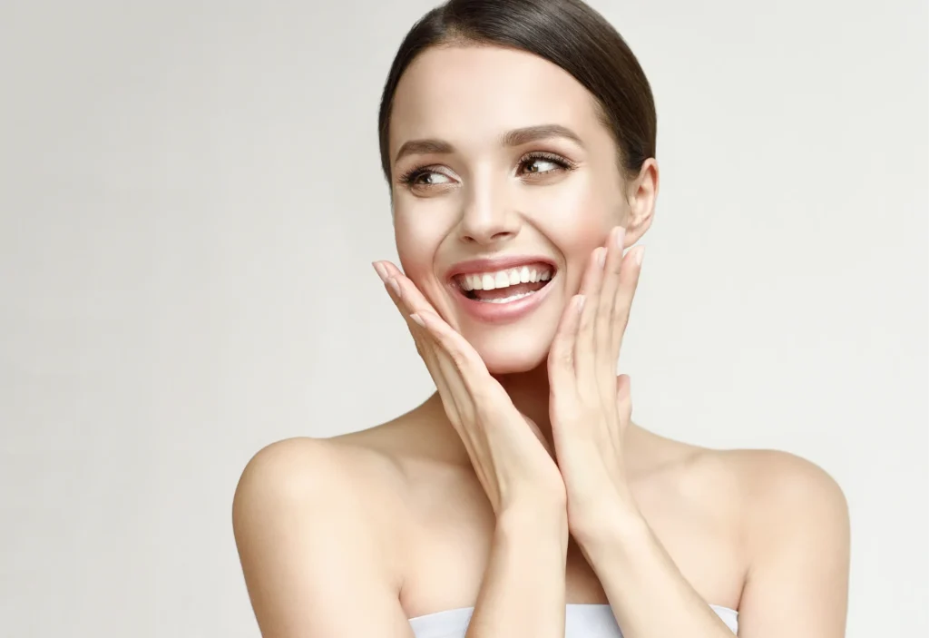 Woman undergoing non-surgical skin tightening treatment in Palm Springs and Orange County, CA