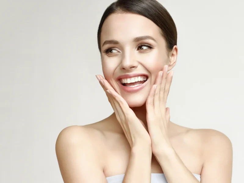 Woman undergoing non-surgical skin tightening treatment in Palm Springs and Orange County, CA