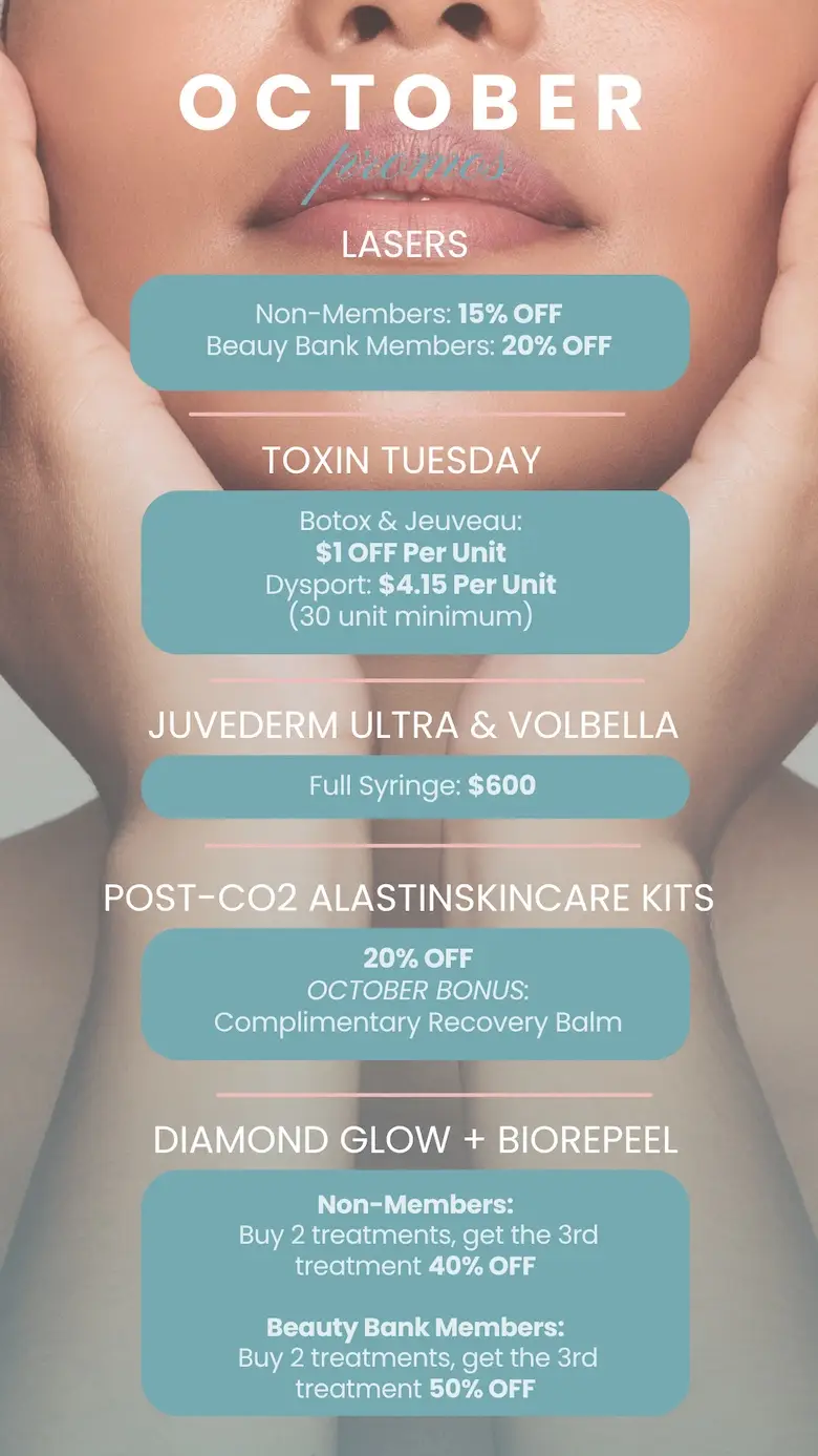 October Med Spa Promos